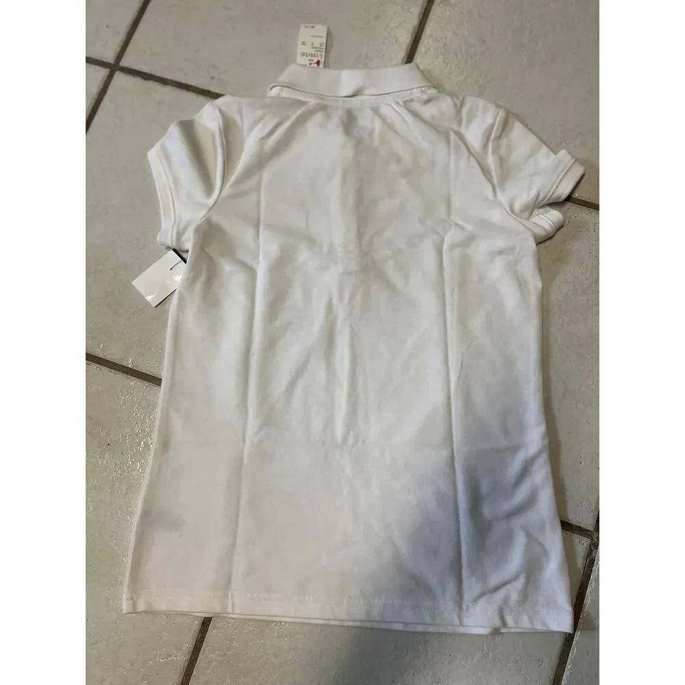 Girls L 10/12 White Cat & Jack Polo Shirt School Uniform * NWT
